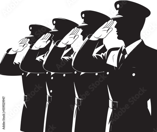 Soldier Salute Clipart Bundle – Vector Style

