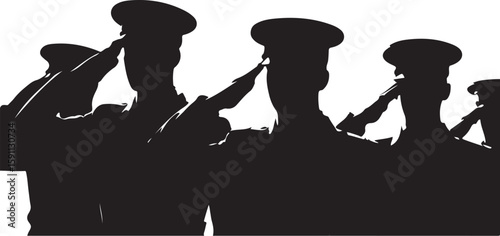 Armed Forces Soldier Saluting Graphic 

