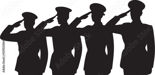 Armed Forces Soldier Saluting Graphic 

