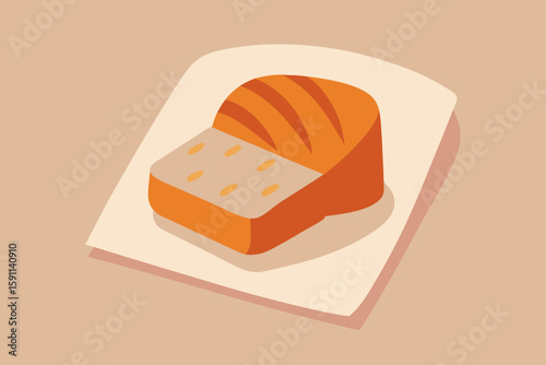 Crispy Sourdough Slice with Natural Cracks on a Linen Cloth