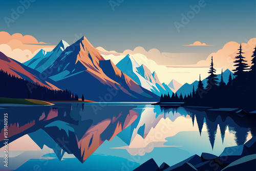 Crystal Clear Lakes Reflecting the Silhouette of a Dragon