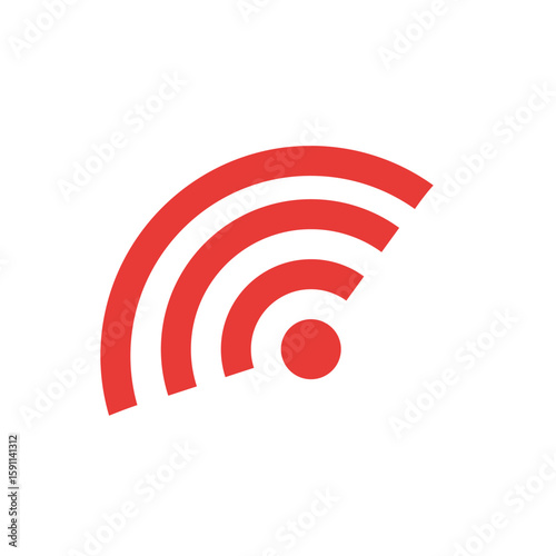 赤い大きめwifiマーク　スポット