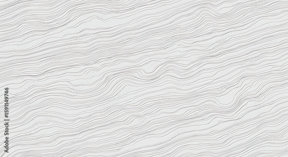 Fototapeta premium Abstract Line Art: Serene Gray Waves