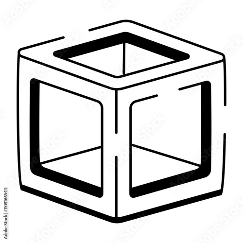 A hand drawn style icon depicting modular frame
