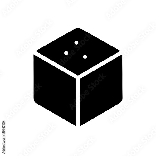 Solid black sugar cube icon representing excessive sugar consumption