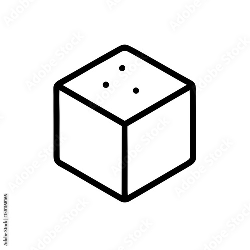 Sugar cube outline icon representing excessive sugar consumption