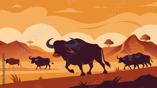 camels in the desert