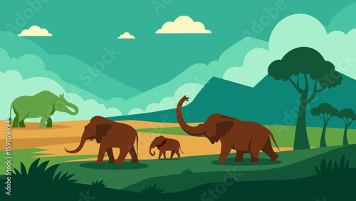 Cute, isolated brown puppy cartoon vector illustration