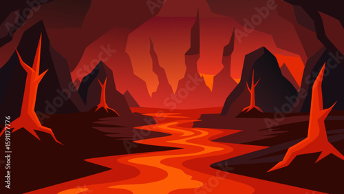 Orange and red flames from a burning bonfire glow in the dark night, casting a warm, abstract light
