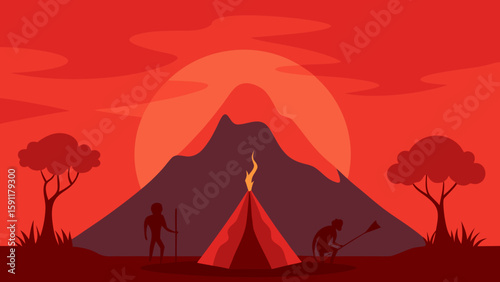 camping in the mountains