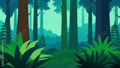 forest in the morning