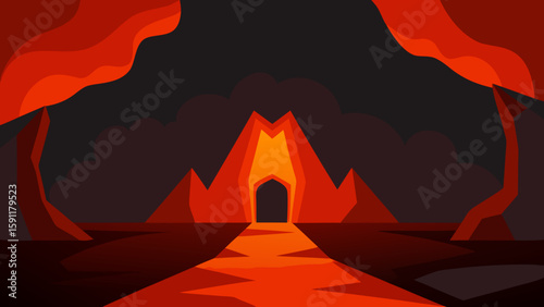 vector illustration of a tent