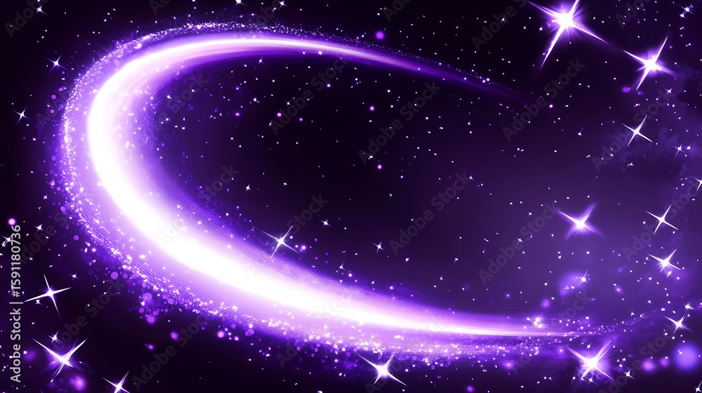 Obraz premium Cosmic light trail