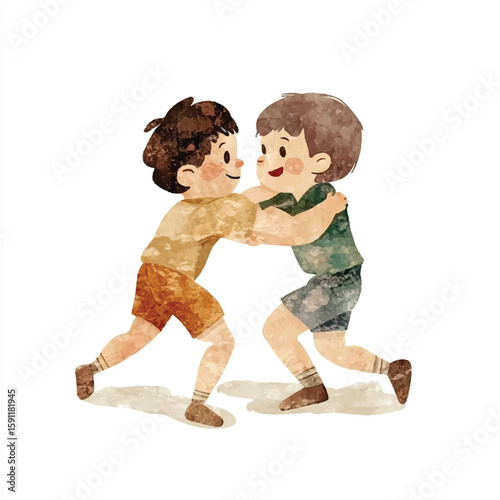 A cute man Wrestling