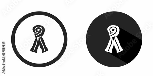 Shawl logo. Shawl icon vector design black color. Stock vector.