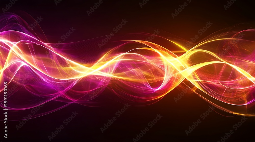 Fototapeta premium Abstract glowing waves (152)