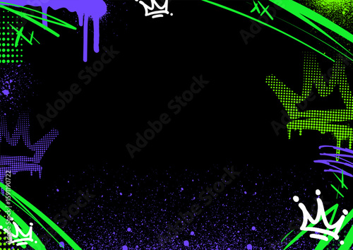 Abstract graffiti background with scribbles and brush hand-drawn style. Stree...