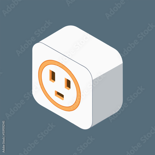 Vector Illustration of a Smart Plug Home Appliance Isolated