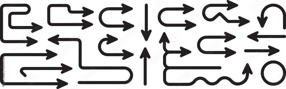 Minimalist Arrows Graphic Elements for Web and Print

