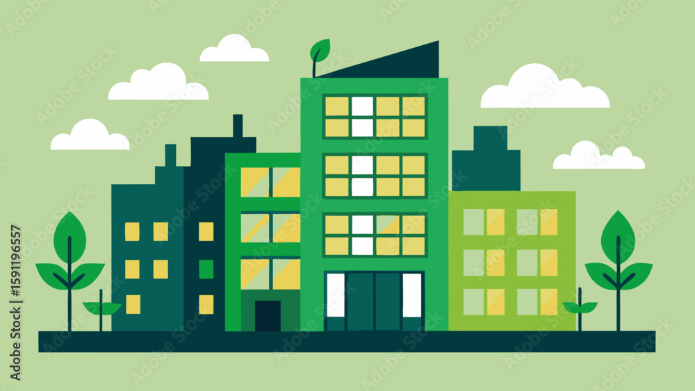 Fototapeta premium green city landscape