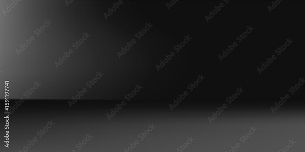 Limbo black background. Abstract dark gradient backdrop.