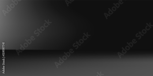 Limbo black background. Abstract dark gradient backdrop.