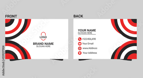 Business Card Design: Showcasing a sleek and modern business card design. This versatile template is ideal for professional branding, offering a clean aesthetic for a strong first impression.