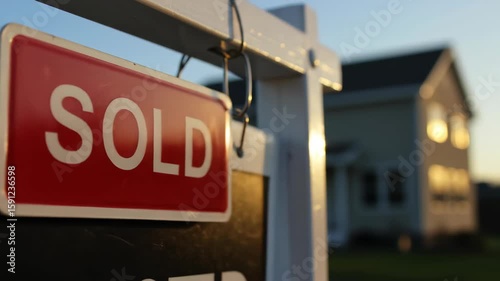 Sold real estate yard sign