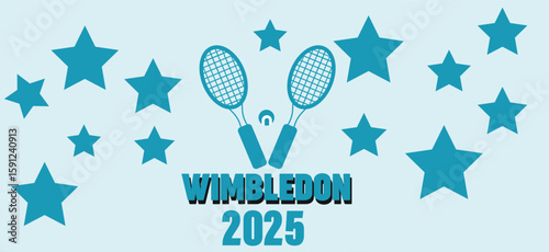 2d illustration Abstract Wimbledon in 2025
