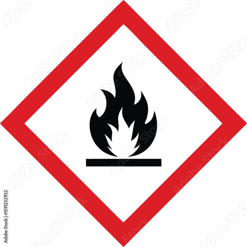 Piktogram GHS02 gazy łatwopalne vector 
