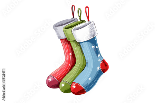 Colorful Christmas stocking