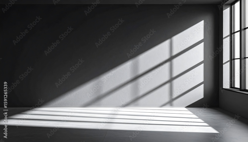 Fototapeta premium Empty room with sunlight