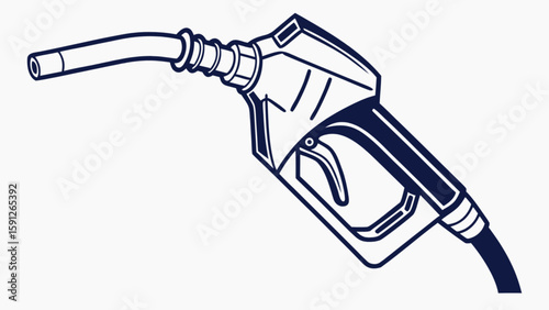 Fuel pump nozzle vector illustration for gas station and automobile industry design and gas pump equipment icon