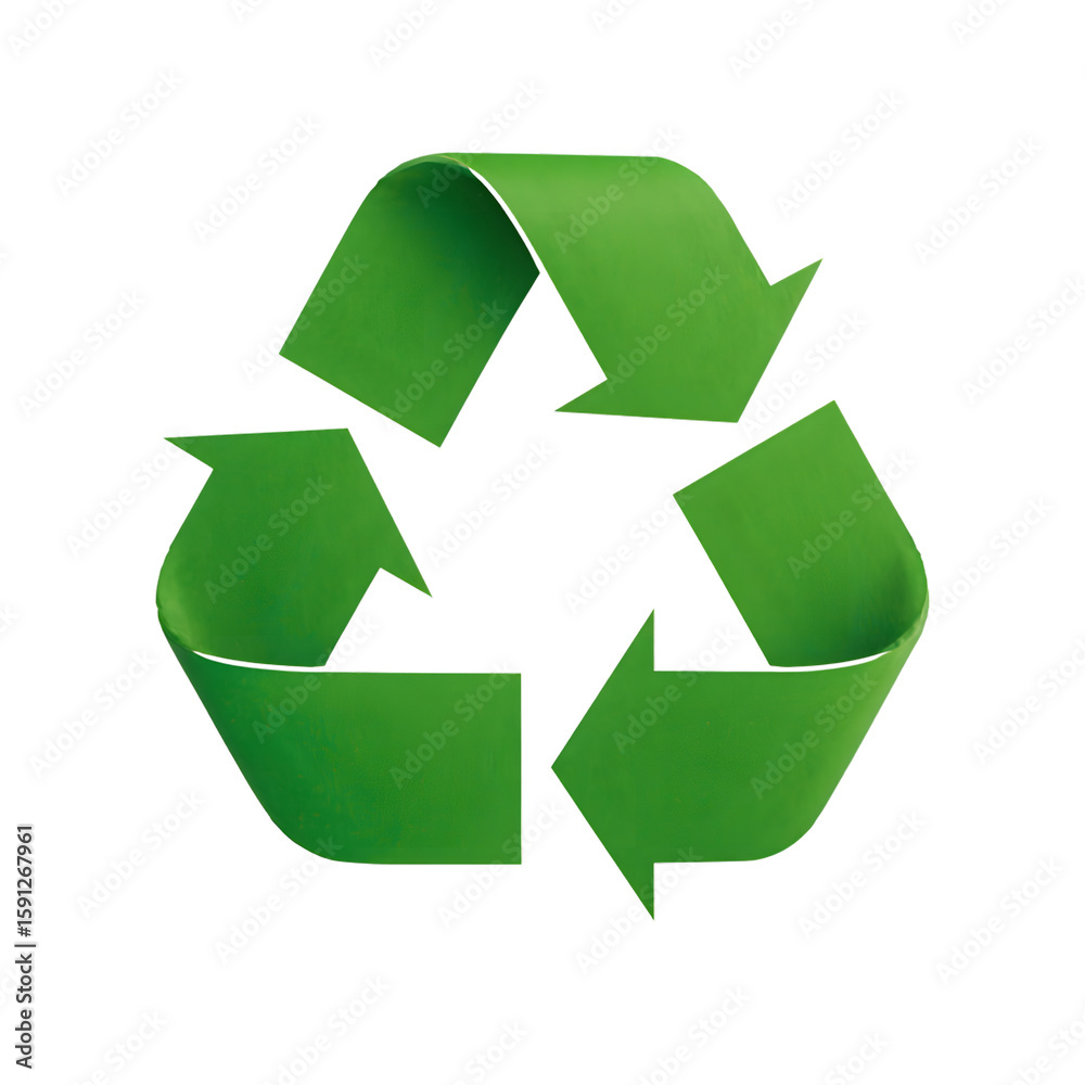 Recycling symbol, green, isolated, sustainable Recycling symbol, green, isolated, sustainable