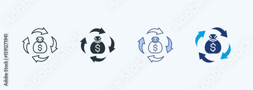 Circular Economy  Multiple Style Icon Collection