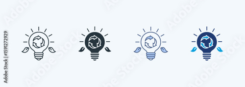 Eco Bulb Multiple Style Icon Collection