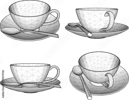 Vector illustration of a cup of coffee design to accompany breakfast 