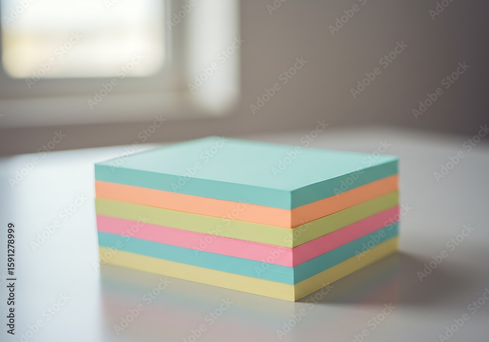 custom made wallpaper toronto digitalColorful Pastel Sticky Notes Stack Ready for Tasks and Reminders