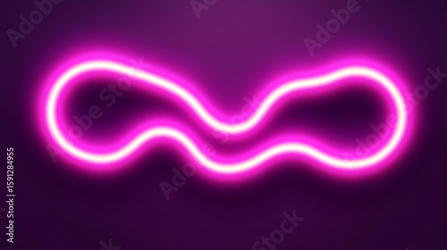 Neon pink infinity symbol on dark background