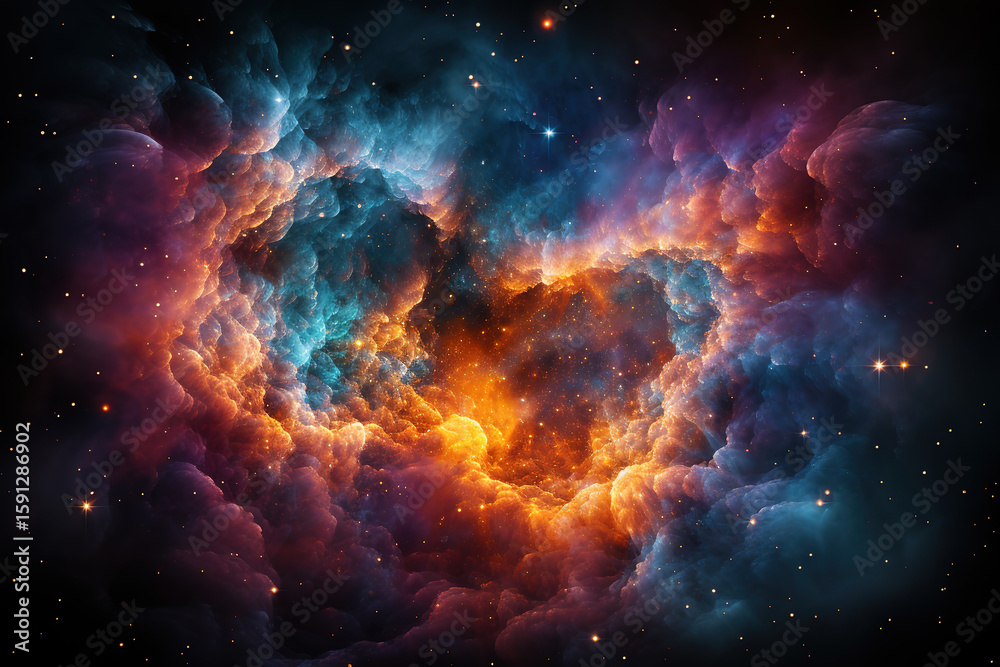 Fototapeta premium Superb The middle of the Heart nebula in the constellation of Cassiopeia