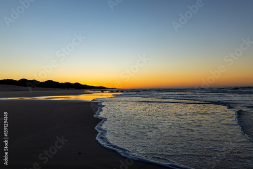 Sunrise on a deserted beach