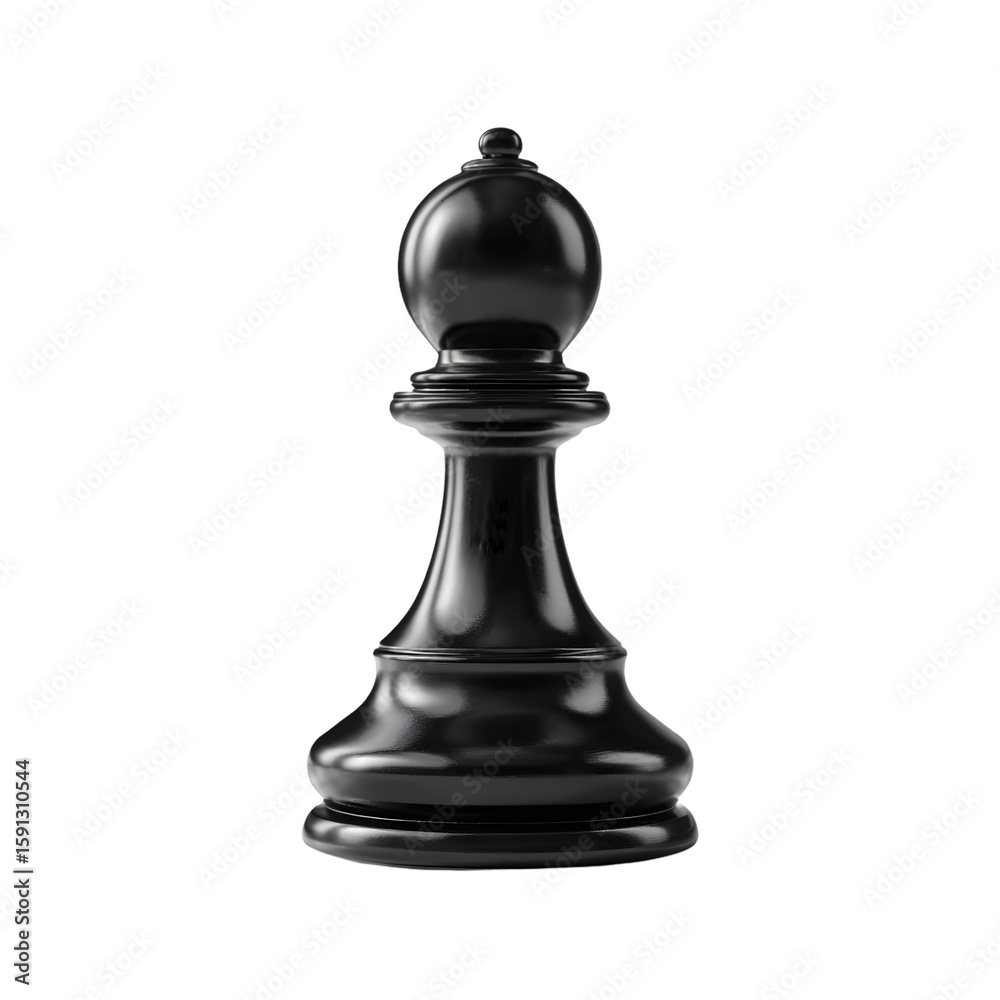 Black chess pawn, studio shot, isolated, game piece Black chess pawn, studio shot, isolated, game piece