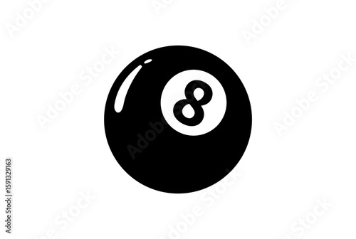 billiard ball figure eight flat icon. Vector illustration