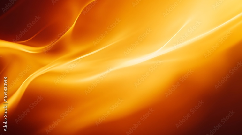 Obraz premium Abstract Golden Flowing Light Waves with Warm Tones and Smooth Texture