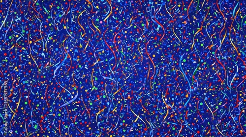 Celebration Filled With Colorful Confetti and Ticker Tape