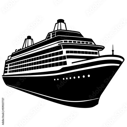 cruise ship vector illustration