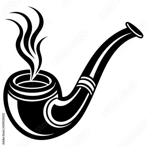 smoking pipe vector illustration