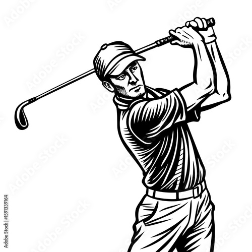golf player silhouette
