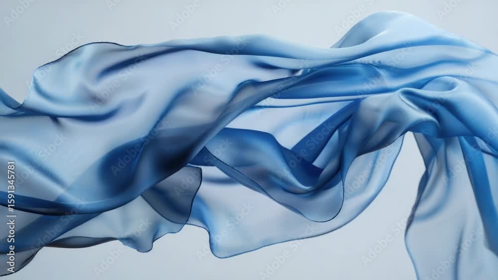 A close-up view of a piece of blue fabric with intricate texture and pattern