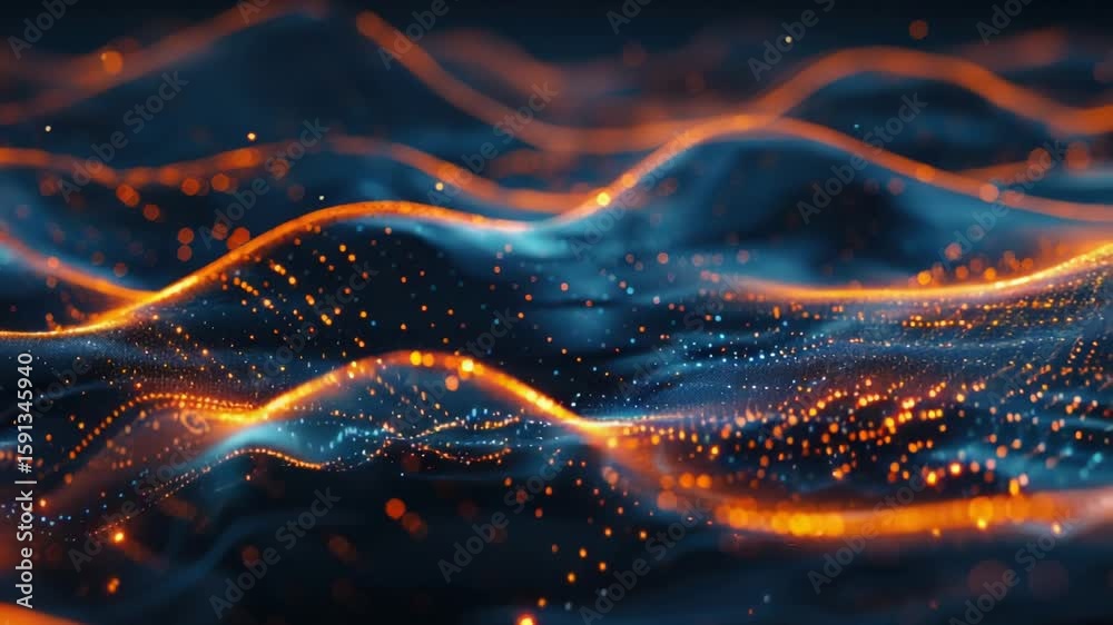 A close-up shot of a wave of light, ideal for use in illustrations or designs where a focus on light is needed